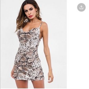 Zaful snakeskin print mini dress